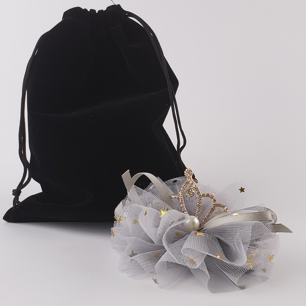 Rhinestone Tiara with Tutu Hair Clip